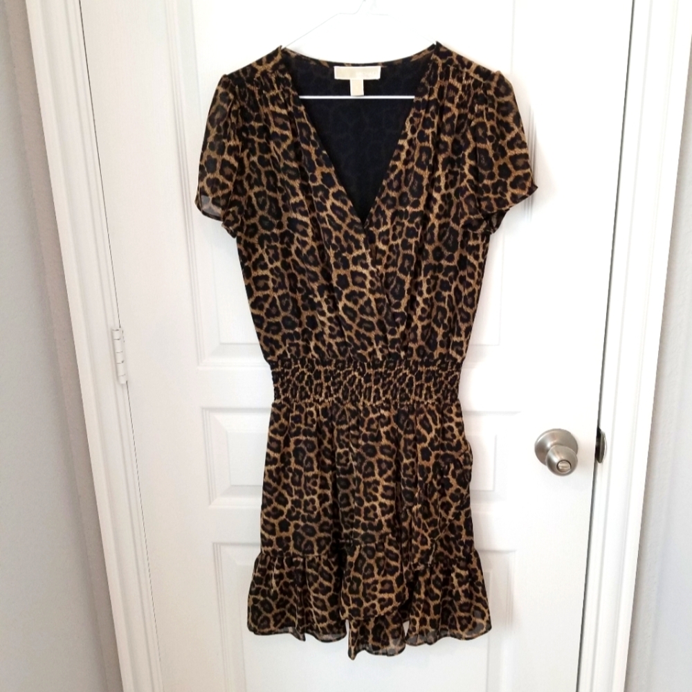 MICHAEL Michael Kors Leopard Print Mini Dress
